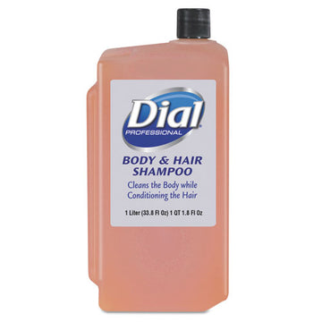 Dial® Professional Hair + Body Wash Refill For 1 L Liquid Dispenser, Neutral Scent, 1 L, 8-carton freeshipping - TVN Wholesale